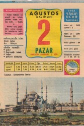 2 Ağustos 1981 Takvim Yaprağı EFM(N)2743 - 1