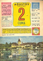 2 Ağustos 1985 Takvim Yaprağı - Doğum Günü Hediyesi EFMN13967 - Gökçekoleksiyon