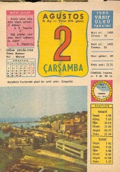 2 Ağustos 1989 Takvim Yaprağı - Doğum Günü Hediyesi EFM(N)10071 - 2