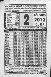 2 Ağustos 2013 Takvim Yaprağı - Doğum Günü Hediyesi EFMN13545 - Gökçekoleksiyon