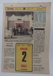 2 Aralık 1980 Takvim Yaprağı - Doğum Günü Hediyesi EFM(N)7218 - Gökçekoleksiyon