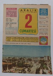 2 Aralık 1989 Takvim Yaprağı - Doğum Günü Hediyesi EFM(N)6752 - Gökçekoleksiyon