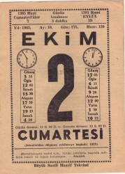 2 Ekim 1965 Takvim Yaprağı EFM(N)3513 - 3