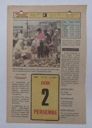 2 Ekim 1980 Takvim Yaprağı - Doğum Günü Hediyesi EFM(N)7068 - Gökçekoleksiyon