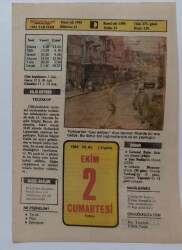 2 Ekim 1982 Takvim Yaprağı - Doğum Günü Hediyesi EFM(N)7259 - Gökçekoleksiyon