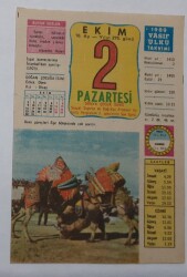 2 Ekim 1989 Takvim Yaprağı - Doğum Günü Hediyesi EFM(N)6588 - Gökçekoleksiyon