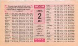 2 Eylül 2008 Takvim Yaprağı EFM(N)2602 - 3