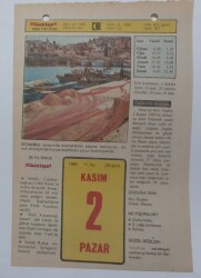 2 Kasım 1980 Takvim Yaprağı - Doğum Günü Hediyesi EFM(N)7099 - Gökçekoleksiyon