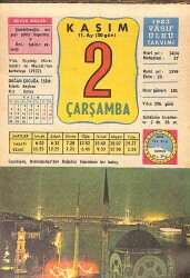 2 Kasım 1983 Takvim Yaprağı - Doğum Günü Hediyesi EFMN15959 - Gökçekoleksiyon