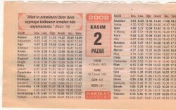 2 Kasım 2008 Takvim Yaprağı EFM(N)3886 - 3