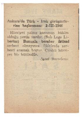 2 Mart 1948 Takvim Yaprağı EFM914 - 2
