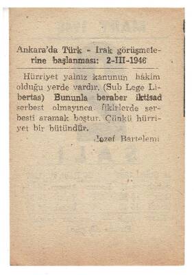 2 Mart 1948 Takvim Yaprağı EFM914 - 4