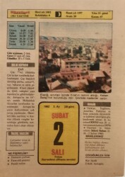 2 Şubat 1982 Takvim Yaprağı - Doğum Günü Hediyesi EFM(N)7671 - Gökçekoleksiyon