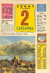 2 Şubat 1983 Takvim Yaprağı - Doğum Günü Hediyesi EFMN13640 - Gökçekoleksiyon