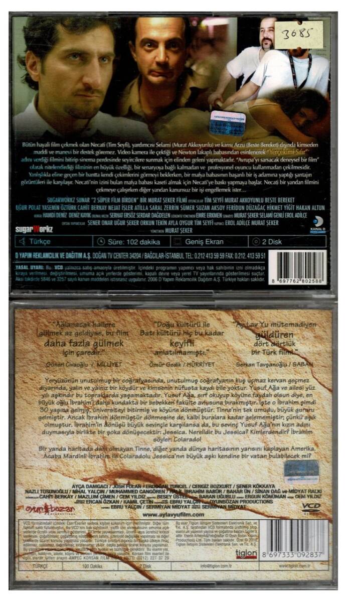 2 Süper Film Birden Ay Lav Yu - 2 Adet VCD Film VCD763 - 2