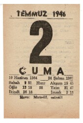 2 Temmuz 1948 Takvim Yaprağı EFM876 - 3