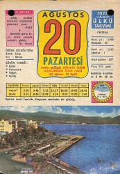 20 Ağustos 1979 Takvim Yaprağı - Doğum Günü Hediyesi EFM(N)10207 - 2