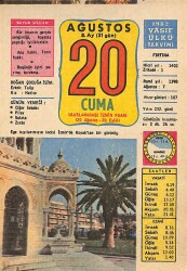 20 Ağustos 1982 Takvim Yaprağı - Doğum Günü Hediyesi EFM(N)9229 - Gökçekoleksiyon