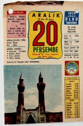 20 Aralık 1979 Takvim Yaprağı - Doğum Günü Hediyesi EFM(N)6545 - Gökçekoleksiyon