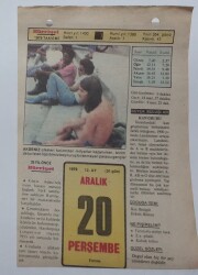 20 Aralık 1979 Takvim Yaprağı - Doğum Günü Hediyesi EFM(N)7430 - Gökçekoleksiyon