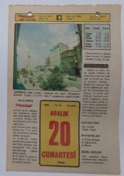 20 Aralık 1980 Takvim Yaprağı - Doğum Günü Hediyesi EFM(N)7236 - Gökçekoleksiyon