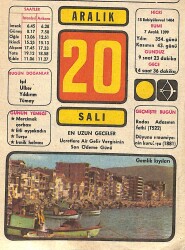 20 Aralık 1983 Takvim Yaprağı - Doğum Günü Hediyesi EFM(N)11537 - Gökçekoleksiyon