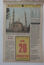 20 Ekim 1979 Takvim Yaprağı - Doğum Günü Hediyesi EFM(N)7370 - Gökçekoleksiyon
