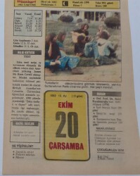 20 Ekim 1982 Takvim Yaprağı - Doğum Günü Hediyesi EFM(N)6995 - Gökçekoleksiyon