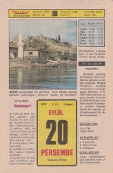 20 Eylül 1979 Takvim Yaprağı -Doğum Günü Hediyesi EFM(N)6361 - Gökçekoleksiyon