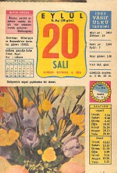 20 Eylül 1983 Takvim Yaprağı - Doğum Günü Hediyesi EFMN14755 - Gökçekoleksiyon