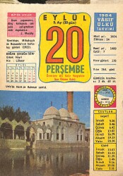 20 Eylül 1984 Takvim Yaprağı - Doğum Günü Hediyesi EFMN14846 - Gökçekoleksiyon