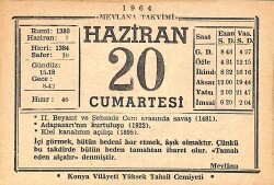 20 Haziran 1964 Takvim Yaprağı - Doğum Günü Hediyesi EFMN15560 - Gökçekoleksiyon