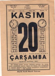20 Kasım 1963 Takvim Yaprağı EFM(N)3694 - 1