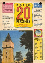 20 Kasım 1975 Takvim Yaprağı - Doğum Günü Hediyesi EFM(N)11867 - Gökçekoleksiyon