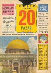 20 Kasım 1983 Takvim Yaprağı - Doğum Günü Hediyesi EFMN13795 - Gökçekoleksiyon