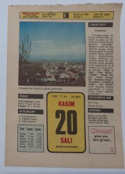 20 Kasım 1984 Takvim Yaprağı - Doğum Günü Hediyesi EFM(N)7024 - Gökçekoleksiyon