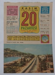 20 Kasım 1989 Takvim Yaprağı - Doğum Günü Hediyesi EFM(N)6817 - Gökçekoleksiyon