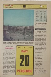 20 Mart 1980 Takvim Yaprağı - Doğum Günü Hediyesi EFM(N)7658 - Gökçekoleksiyon