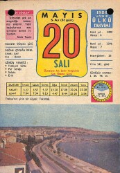 20 Mayıs 1980 Takvim Yaprağı - Doğum Günü Hediyesi EFM(N)9106 - Gökçekoleksiyon