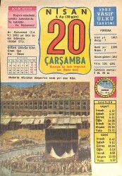 20 Nisan 1983 Takvim Yaprağı - Doğum Günü Hediyesi EFMN15141 - Gökçekoleksiyon