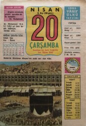 20 Nisan 1983 Takvim Yaprağı - Doğum Günü Hediyesi EFM(N)8462 - Gökçekoleksiyon