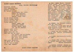 20 Ocak 1960 Ajans Türk Takvim Yaprağı(Şiirli Saatli) EFM(N)1098 - 4
