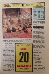 20 Şubat 1980 Takvim Yaprağı - Doğum Günü Hediyesi EFM(N)7629 - Gökçekoleksiyon
