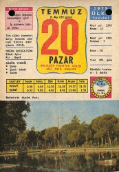 20 Temmuz 1975 Takvim Yaprağı - Doğum Günü Hediyesi EFM(N)9284 - Gökçekoleksiyon