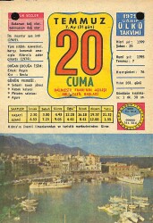 20 Temmuz 1979 Takvim Yaprağı - Doğum Günü Hediyesi EFM(N)11703 - Gökçekoleksiyon