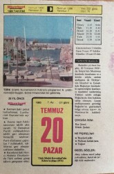 20 Temmuz 1980 Takvim Yaprağı - Doğum Günü Hediyesi EFM(N)9406 - Gökçekoleksiyon