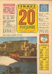20 Temmuz 1989 Takvim Yaprağı - Doğum Günü Hediyesi EFMN13886 - Gökçekoleksiyon