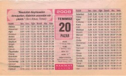 20 Temmuz 2008 Takvim Yaprağı EFM(N)2077 - 1