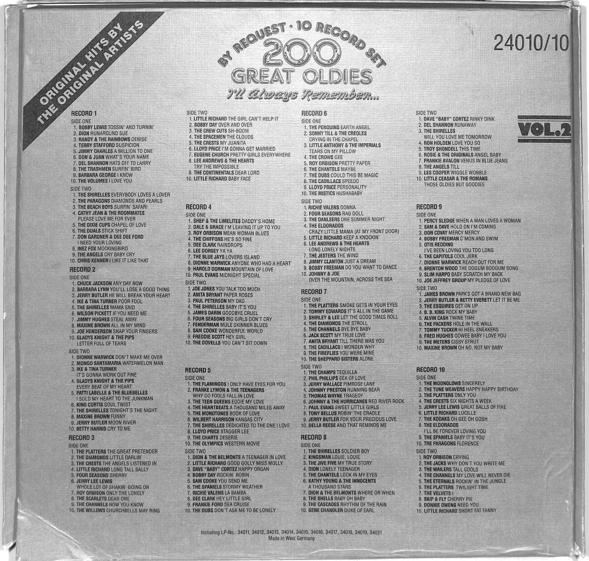 200 Great Oldies - I′ll Always Remember Vol 2 (Almanya Baskı) LP PLAK (10/8.5 - 1 LP Eksik) PLK25937 - 2