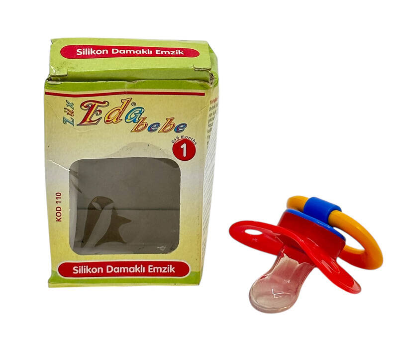 2000'ler Eda Lüx Bebe Silikon Damaklı Emzik (Sıfır Kutusunda) (N) AOB4352 - 1